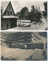 15 db MODERN magyar közlekedési motívum képeslap: IKARUS buszok / 15 modern Hungarian traffic motive...