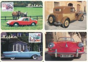 24 db MODERN motívum képeslap régi autókról / 24 modern motive postcards of oldtimer automobiles