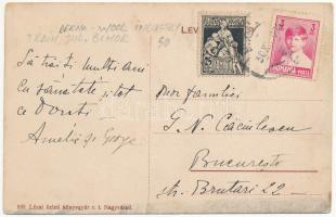 1928 Felsőderna, Derna (Bihar, Bihor); Aszfaltgyár, iparvasút, iroda. Lévai kiadása / asphalt factor...