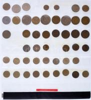 49db-os vegyes jugoszláv érmetétel műanyag berakólapra rendezve T:XF,VF 49pcs of mixed yugoslavian coin lot arranged in a plastic sheet C:XF,VF