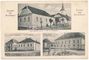 Mirkvásár, Streitfort, Mercheasa; Casa paroch. gr.-or., Casa Comunala, Casa paroch ev.-lut. / Ortodox és evangélikus parókia, Községháza / parishes, town hall (ázott / wet damage)