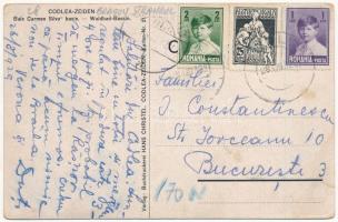 1929 Feketehalom, Zeiden, Codlea; Baie Carmen Silva basin / Waldbad-Bassin / Erdei fürdő / forest ba...