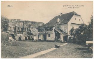 Kerc, Kerz, Kertz, Kierz, Carta (Fogaras, Fagaras); Geburthaus des Volksdichters Viktor Kaestner / Viktor Kästner erdélyi szász költő szülőháza / birthplace of Viktor Kaestner, Transylvanian Saxon poet (EK)