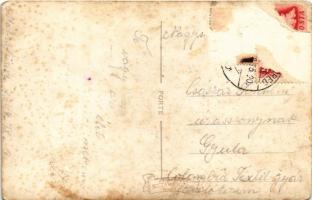 1949 Mátra, Delelés, magyar folklór. Sztanek Ede (Pásztó) photo (tűnyomok / pin marks)