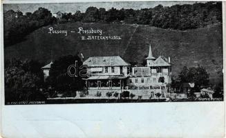 Pozsony, Pressburg, Bratislava; III. Bimbóház étterem, nyaraló. M. Freistadt kiadása / III. Batzenhäusel / restaurant, villa (EK)