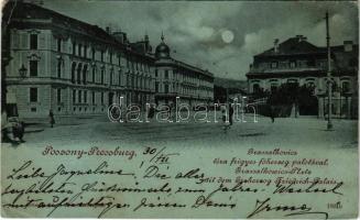 1898 (Vorläufer) Pozsony, Pressburg, Bratislava; Grassalkovich tér a főhercegi palotával / square, royal palace (EK)
