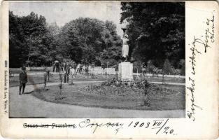 1903 Pozsony, Pressburg, Bratislava; Aupark / Ligeti díszkert / park (EB)