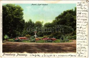 1901 Pozsony, Pressburg, Bratislava; Aupark / Ligeti díszkert / park (EB)