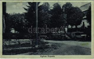 1930 Vihnye, Vihnyefürdő, Kúpele Vyhne; gyógyfürdő, autóbuszok / spa, autobuses (EK)