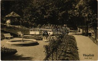 1913 Vihnye, Vihnyefürdő, Kúpele Vyhne; Felső park. Joerges kiadása / park, spa