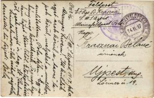 1917 Pola, rakpart télen, iparvasút, Riviera szálloda, felvétel az SMS Árpád fedélzetéről / quay in ...