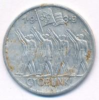 1939. "Győzünk / Kitartás! - 9323 - Éljen Szálasi" Al zseton (25mm) T:XF