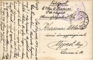 1917 Pola, Fő tér télen / square in winter. photo + "K.u.K. MARINEFELDPOSTAMT POLA" + 
&q...