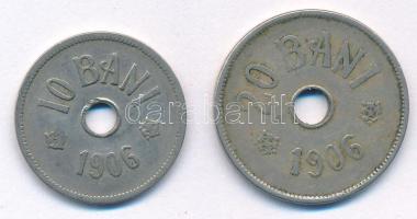 Románia 1906. 10b Cu-Ni + 1906. 20b Cu-Ni T:XF,VF Romania 1906. 10 Bani Cu-Ni + 1906. 20 Bani Cu-Ni C:XF,VF