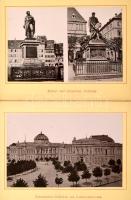 cca 1900-1910 Album von Strassburg, 10 fekete-fehér fotót tartalmazó leporelló, német nyelvű felirat...