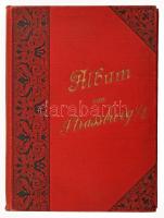 cca 1900-1910 Album von Strassburg, 10 fekete-fehér fotót tartalmazó leporelló, német nyelvű felirat...