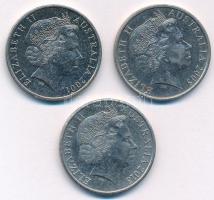 Ausztrália 2001. 20c Cu-Ni "Sir Donald Bredman" + 2005. 20c Cu-Ni "Hazatérés - A II. ...