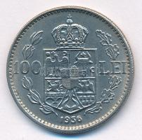 Románia 1936. 100L Ni "II. Károly" T:AU,XF 
Romania 1936. 100 Lei Ni "Carol II"...