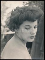 Modell lány pózol, amatőr művészfotó, a hátoldalon feliratozva, 23,5x17,5 cm