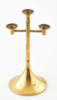 Fördős László (1938- ): Iparművész gyertyatartó. Fém, jelzett, kopott, m: 23 cm