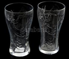 2 db Coca Cola Euro 2016 pohár, hibátlan, m: 14,5 cm