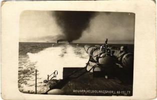 1917 SMS Novara, Helgoland és Saida és előttük egy L 88-as hidroplán / K.u.K. Kriegsmarine Rapidkreuzer und Seeflugzeug / Austro-Hungarian Navy light cruisers and hydroplane (seaplane). photo (EK)