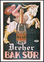 3 db reprint plakát: Dreher Bak Sör, Altvater Gessler Bp., Gschwindt, 34x24 cm