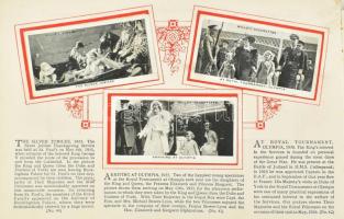 Királyi család témájú angol cigarettapapírok, albumba ragasztva