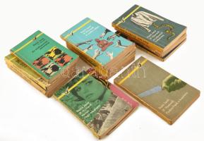 Rejtő Jenő (P. Howard) 16 kötete: A szőke ciklon; A Néma Revolverek Városa; A megkerült cirkáló; A boszorkánymester; A Láthatatlan Légió; Piszkos Fred, a kapitány; stb. Bp., 1964-1970, Albatrosz Könyvek. Kiadói papírkötés, vegyes állapotban.