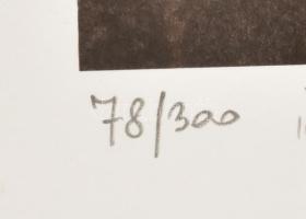 Bari Árpád (1953- ): Tavaszi metafora, színes nyomat, papír, jelzett, számozott (78/300), 44×38,5 cm