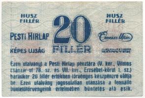 Budapest ~1920. 20f "Pesti Hírlap" T:F
