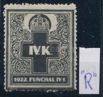 1922 IV. Károly temetése levélzáró 'R'