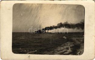 SMS Lika osztrák-magyar Tátra-osztályú romboló / K.u.K. Kriegsmarine / SMS Lika Austro-Hungarian Navy Tatra-class destroyer. photo (kopott sarkak / worn corners)