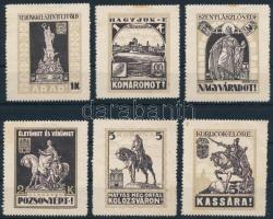 1921 6 db-os Irredenta levélzáró sor