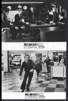 cca 1974 ,,Pénzt vagy életet!" című amerikai film jelenetei és szereplői, 5 db vintage produkciós filmfotó ezüst zselatinos fotópapíron, a használatból eredő (esetleges) kisebb hibákkal, az egyik képnek hiányzik a sarka, 18x24 cm