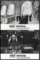cca 1976 ,,Kiváló holttestek" című olasz film jelenetei és szereplői, 19 db vintage produkciós filmfotó ezüst zselatinos fotópapíron, a használatból eredő (esetleges) kisebb hibákkal, 18x24 cm