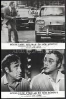 cca 1972 ,,Közelharc férfiak és nők között" című amerikai filmvígjáték jelenetei és szereplői (köztük Jack Lemmon), 8 db vintage produkciós filmfotó ezüst zselatinos fotópapíron, a használatból eredő (esetleges) kisebb hibákkal, 18x24 cm