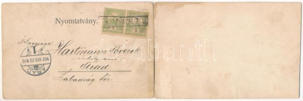 1902 Korompa, Krompach, Krompachy (Szepes); Vasgyár. 2-részes kinyitható panorámalap (hiányos), Balk...