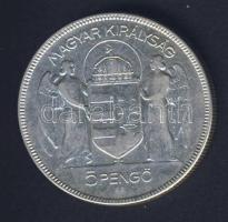 1930. 5P Ag "Horthy jobbra" T:3