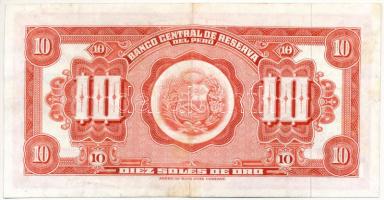 Peru 1965. 10S T:F kis tűlyukak
Peru 1965. 10 Soles de Oro C:F pin holes
Krause P#84