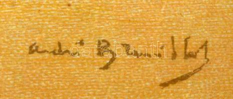 Jávai táncosnők (Les danseuses Javanaises). Színes nyomat, papír, jelzett a nyomaton. 22x16. Üvegeze...