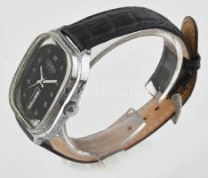 Csajka naptárkijelzős férfi karóra, mechanikus, működik, 38x34 mm