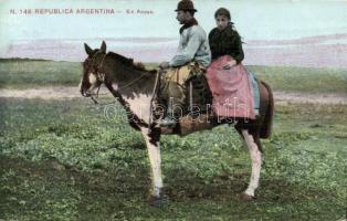 Argetinian Couple on Horse