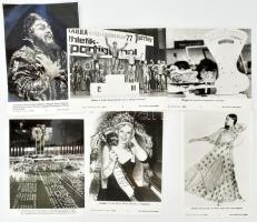 cca 1970-1980 10 db vegyes MTI fotó (közte vadászat, divat témájúak), 24x18 cm és 27x21 cm között