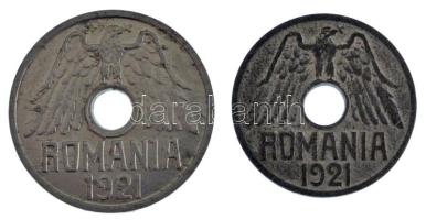 Románia 1921. 25b Al + 50b Al T:AU,XF Romania 1921. 25 Bani Al + 50 Bani Al C:AU,XF