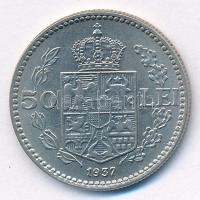 Románia 1937. 50L Ni "II. Károly" T:AU 
Romania 1937. 50 Lei Ni "Carol II" C:AU...