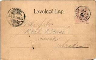 1899 (Vorläufer) Nagykanizsa, Fő tér a felső templommal. Ifj. Wajdits József kiadása. Art Nouveau, f...