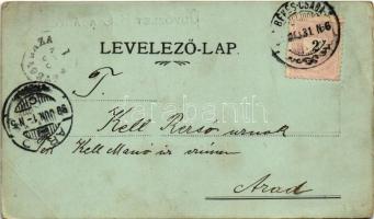 1899 (Vorläufer) Békéscsaba, Vasút utca (ázott sarok / wet corner)