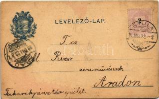 1899 (Vorläufer) Gyula, Békésvármegye székháza (EB)