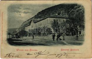 1899 (Vorläufer) Báziás, vasútállomás / Bahnhof / railway station (EK)